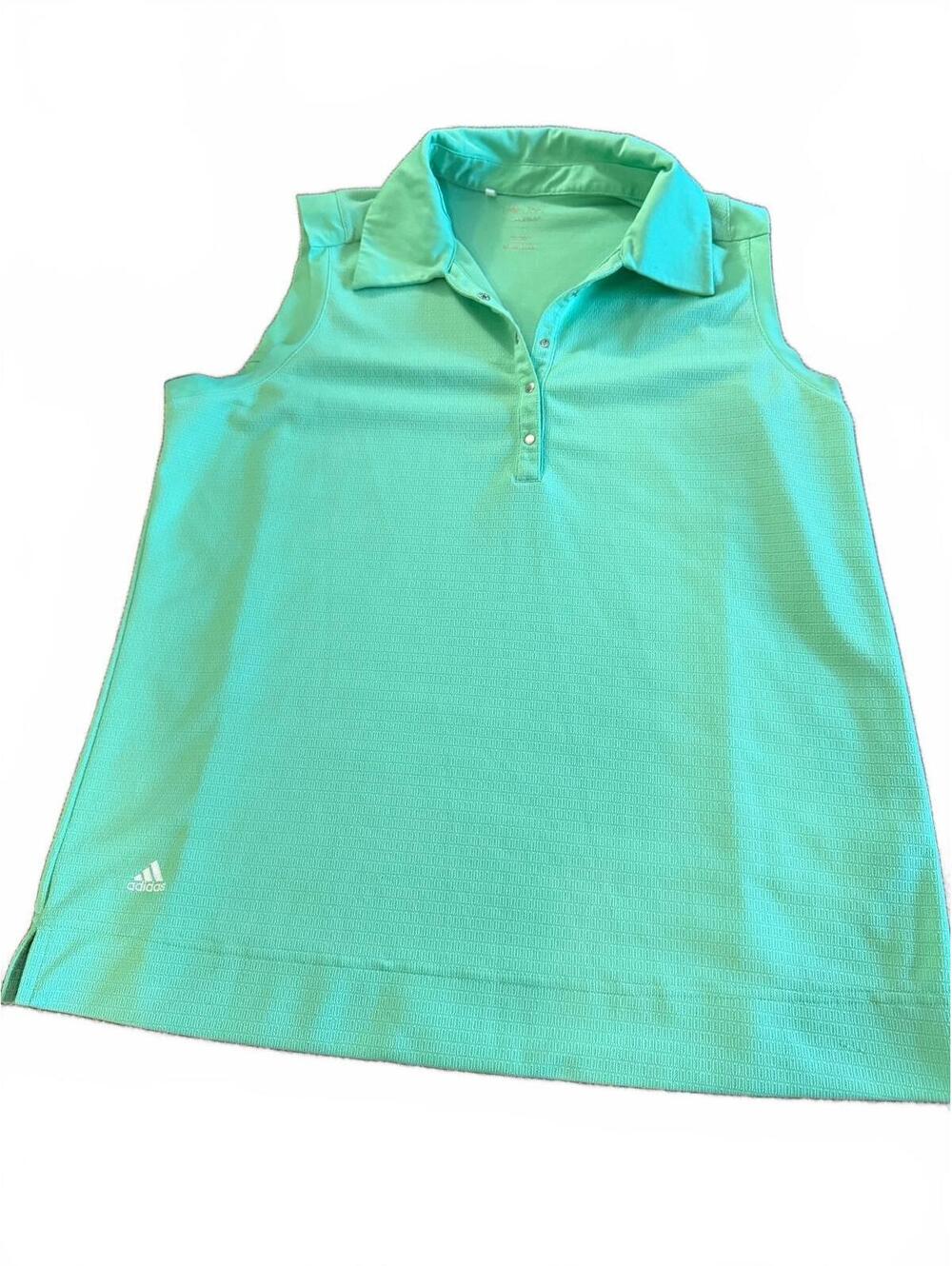 Adidas Sleeveless Polo Shirt in Mint Green